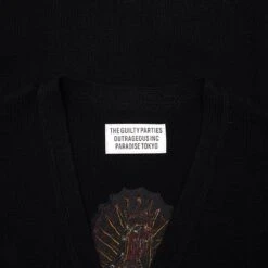 Classic Cardigan 'Type 3' - Black 8 Classic Cardigan 'Type 3' - Black -Fashion Clothing Store wacko maria classic cardigan type 3 black 3